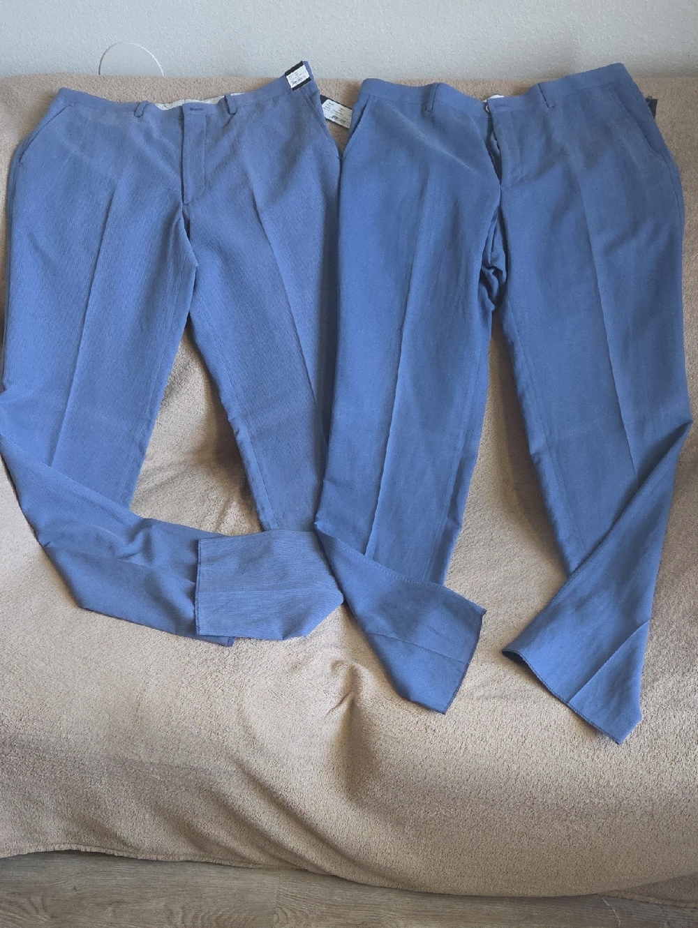 Men's Bundle Pants Classic Blue Dress Pants -2 Pair